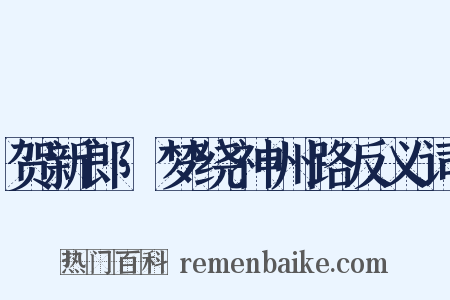 贺新郎·梦绕神州路反义词是什么意思的图片